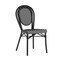 Merrick Lane Celia Stacking Thonet Bistro Style Chair, PE Rattan Seat, and Metal Frame for Indoor/Outdoor Use